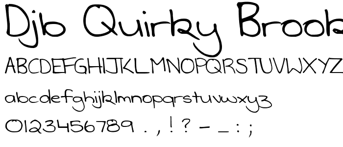 DJB QUIRKY BROOKE font